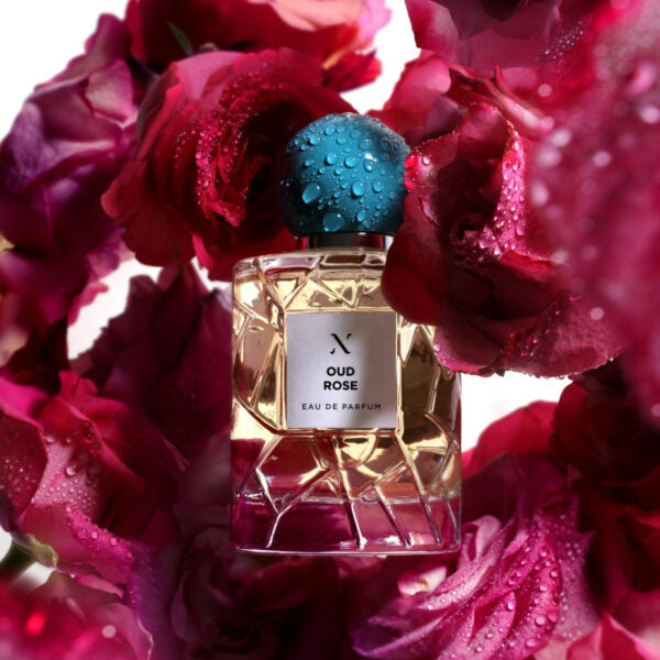 Oud Rose by Les Sœurs de Noé, available at Hallburg.ae – a luxurious and floral-woody fragrance.